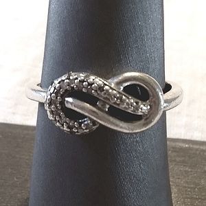 Diamonds and Sterling Silver Infinity Ring